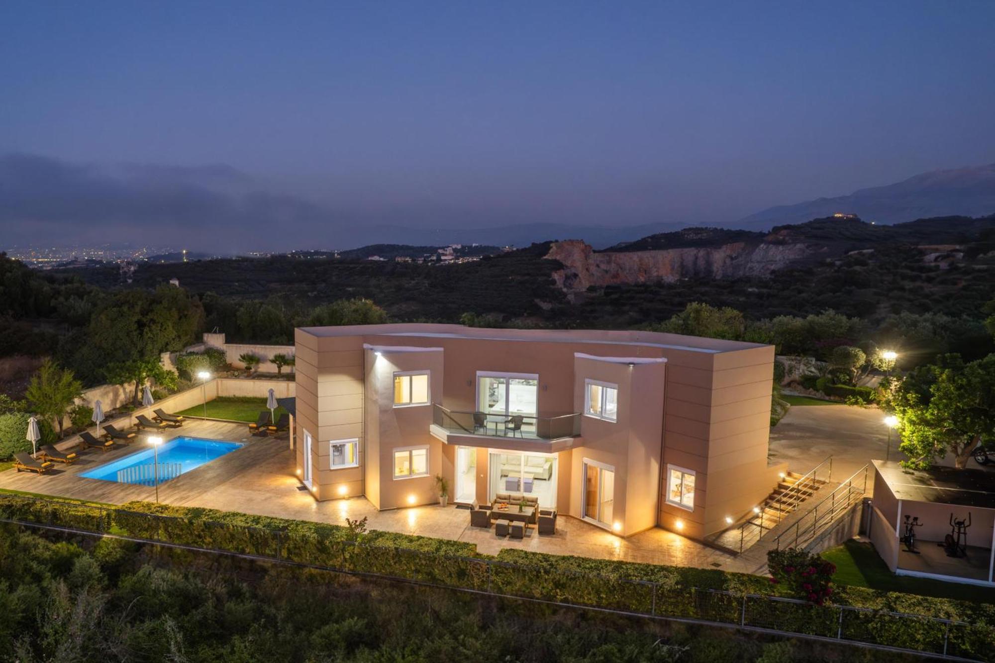 Villa Ariella With Sea View Agia Marina Eksteriør bilde
