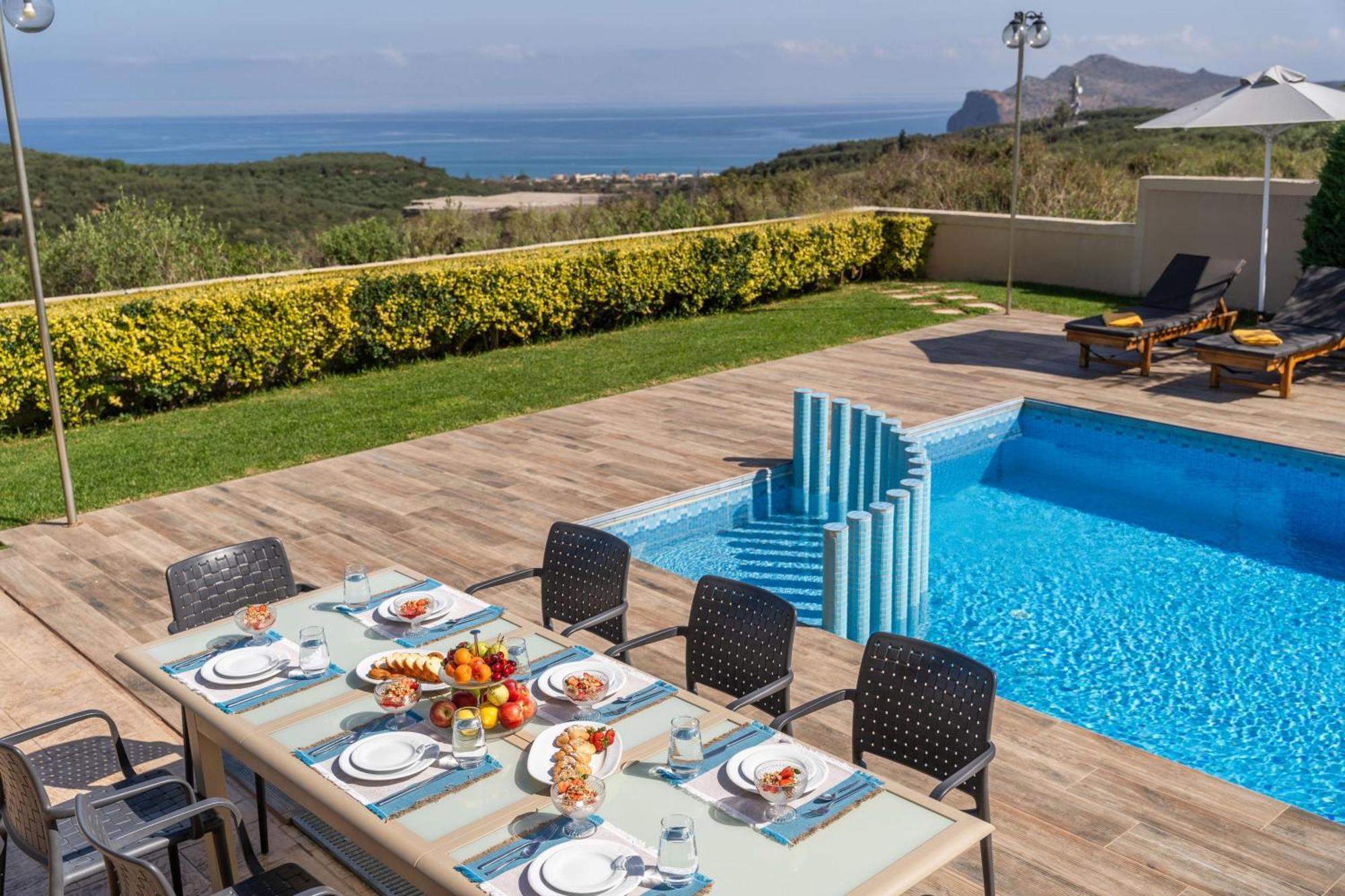 Villa Ariella With Sea View Agia Marina Eksteriør bilde
