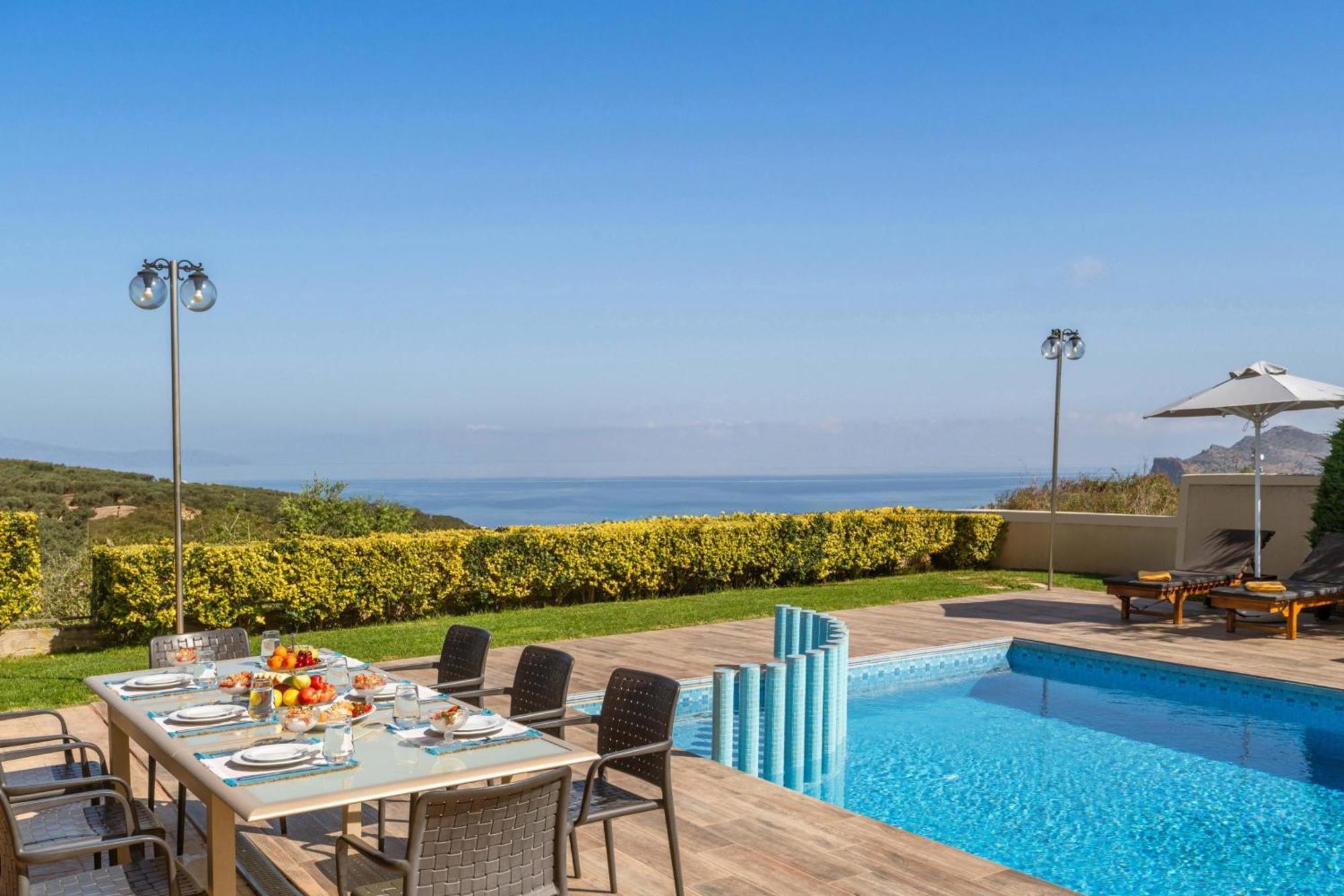 Villa Ariella With Sea View Agia Marina Eksteriør bilde
