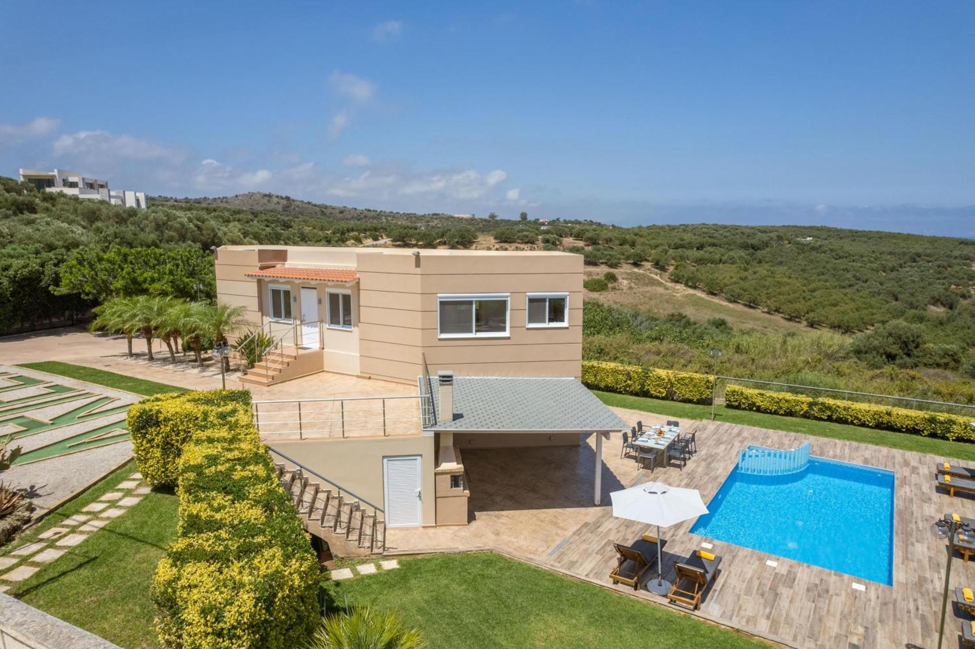 Villa Ariella With Sea View Agia Marina Eksteriør bilde