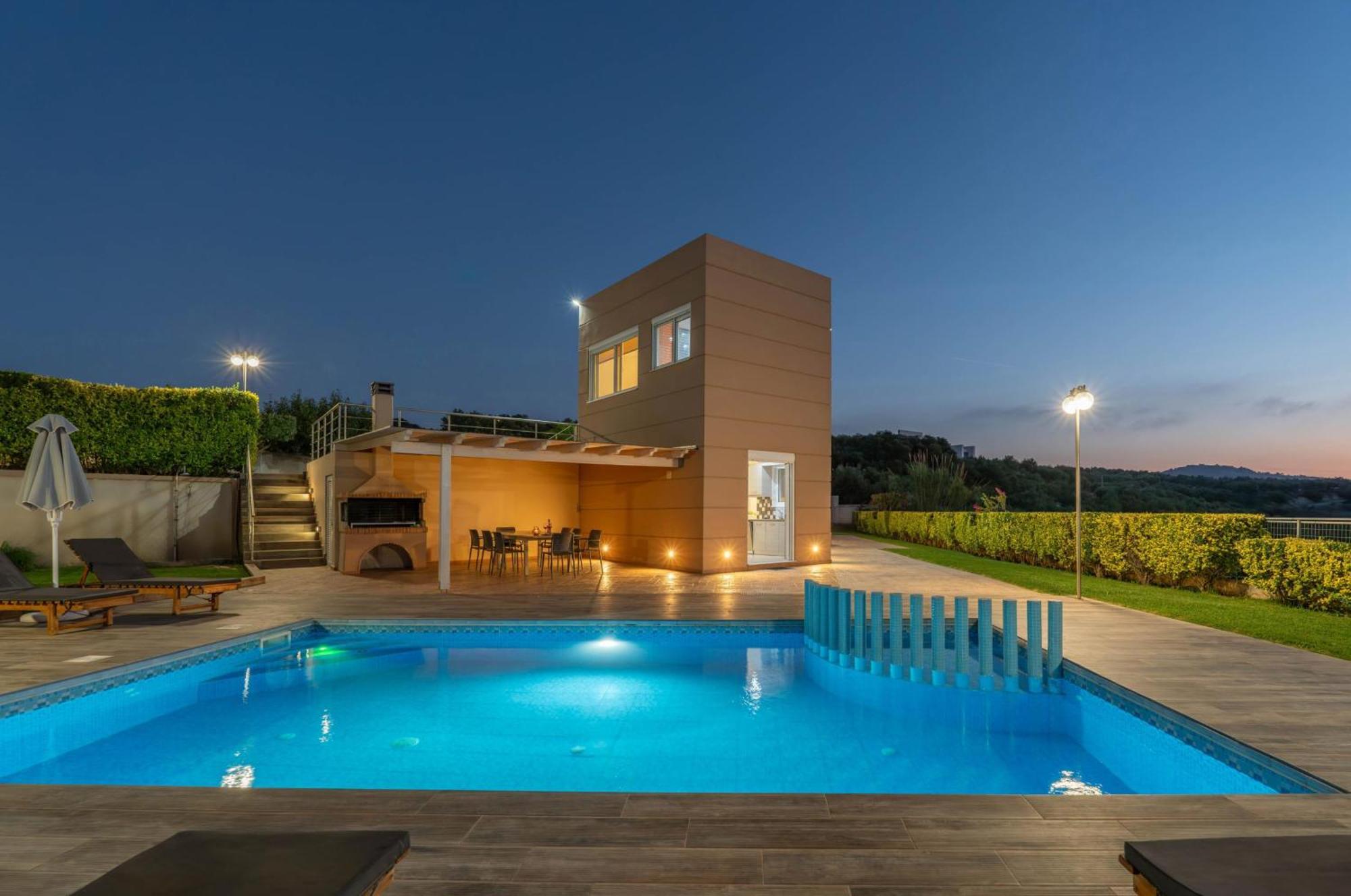 Villa Ariella With Sea View Agia Marina Eksteriør bilde